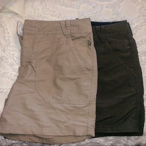 2 North Face Shorts Gray & Khaki